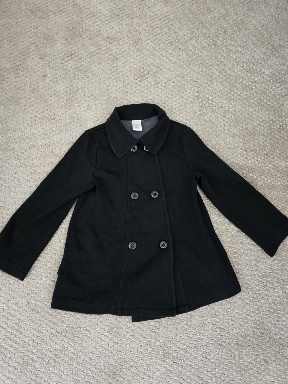 Gymboree Girls Black Double-Breasted Peacoat